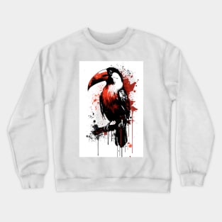 Tucan Portrait Ink Painting Crewneck Sweatshirt